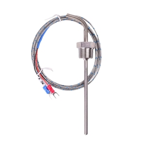 Capteur de température à fil conducteur monté sur filetage NPT G1/2, thermocouple de type <span class=keywords><strong>K</strong></span> J PT100 RTD pour la mesure en pipeline - Product Image 1