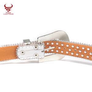 Custom Western Cowboy Men Leather cocodrilo PU Leather Rhinestone Cinturones Diseñador Boys Inspirado White Diamond Cinturones para hombres - Product Image 4