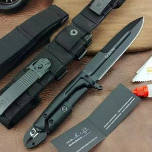 Navaja de Bolsillo ER Silence de Alta Calidad con Mango de Goma y Hoja de Acero Inoxidable, Personalizable OEM, Portátil para Supervivencia al Aire Libre - Product Image 6