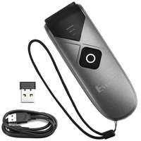 Lecteur de codes-barres 2D portable Courier Ultra sans fil trois-en-un avec garantie d'un an Noir/Gris