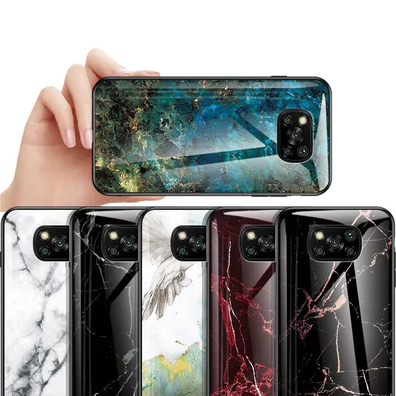 Glass Marble Gradient Phone Cover For Xiaomi Redmi mi F1 Mix CC9SE 6 6A 7 7A 8 8A 9 Pro Lite 9 SE Note7 Play Mix3 5 Max 2 3 S2