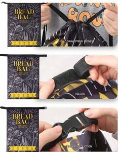 Bolsa de Pan Lavable de Algodón Orgánico Reciclable con Compartimento Interior de Cera de Grado Alimenticio - Product Image 3