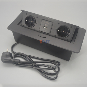 Ali Hot 2 EU Power + 2 USB sạc Hidden bàn Ổ cắm điện cho văn phòng bảng/Máy tính để bàn <span class=keywords><strong>Pop</strong></span> Up Ổ cắm điện - Product Image 1