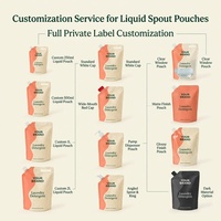 Pochette souple à bec verseur personnalisée de 1L et 2L, robuste, pour emballage de lessive liquide et adoucissant