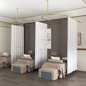 Simple Beauty SalonPartition <b>Curtain</b> U-shaped <b>Long</b> Support Rod Pulling <b>Curtain</b> Beauty Bed Blackout <b>Curtains</b> - Product Image 3
