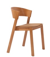 Chaise de salle à manger moderne en chêne blanc importé, en bois massif durable, avec revêtement en cuir PU, meubles pour la maison