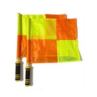Drapeaux de l'arbitre pour la touche, haute qualité, rouge et jaune à carreaux, équipement d'entraînement et de compétition de football, modèle 333