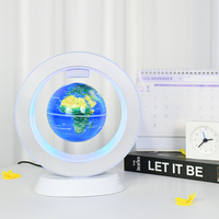 Globo Flotante Magnético con Rotación de 360°, Altavoz Bluetooth y Luz LED, Mapa del Mundo, Globo Flotante para Regalos Empresariales