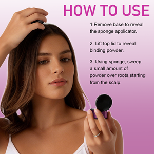 Пудра для волос FATAZEN, цветная, для маскировки линии роста волос, черная, маскирует выпадение, стойкая, водостойкая. - Product Image 4