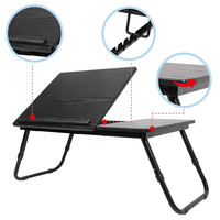 Table de bureau pour ordinateur portable pliable multifonctionnelle à réglage multi-angles 64X35cm Table de lit pour ordinateur portable Table de bureau pour ordinateur portable PC