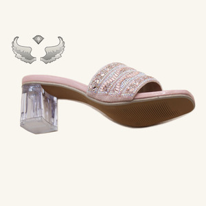 Sandalias de Tacón Alto para Mujer, Ligeras, Estilo Playa, con Punta Abierta y Brillantes - Product Image 6