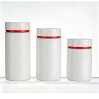 Flacon pharmaceutique en HDPE de 120 ml, 150 ml, 200 ml, vide, pour comprimés, capsules, suppléments et médicaments
