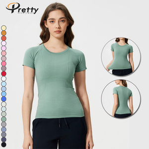 <span class=keywords><strong>T</strong></span>-<span class=keywords><strong>shirt</strong></span> <span class=keywords><strong>femme</strong></span> Super respirant sans couture Fitness chemises <span class=keywords><strong>T</strong></span>-<span class=keywords><strong>shirt</strong></span> basique <span class=keywords><strong>femme</strong></span> pour <span class=keywords><strong>femme</strong></span> Slim Fit col rond Sport <span class=keywords><strong>T</strong></span>-<span class=keywords><strong>shirt</strong></span> Gym Top - Product Image 6