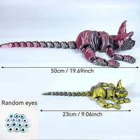 FUSEJOY Grenzüberschreitender Neuer Bestseller Riesige 3D-gedruckte Haarlose Katzenfigur mit Beweglichen Gelenken Dekoratives Geschenk für Altersgruppe 12+