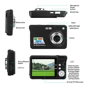 Fotocamera Digitale CCD HD da 48 Milioni di Pixel con Schermo da 2,7 Pollici, Scheda SD, Anti-Shake, Selfie e <span class=keywords><strong>Video</strong></span> per Studenti - Product Image 2