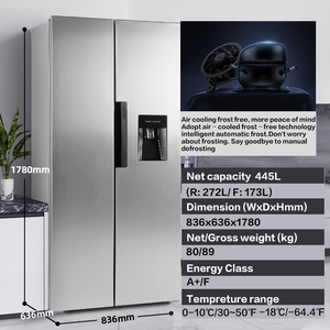 Réfrigérateur intelligent pour la maison, fabrication en gros, OEM, portes françaises, grande capacité, réfrigérateur intégré - Product Image 6