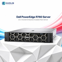 Serveur de virtualisation cloud Dell PowerEdge R760 2U, double processeur Intel Xeon, 8 To de mémoire, serveur d'entreprise pour VDI et calcul dense