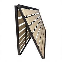 Sommier de lit en fer pleine grandeur avec lattes en bois de pin/bois de bouleau/bois de peuplier, taille personnalisable, durable et écologique, mobilier de chambre