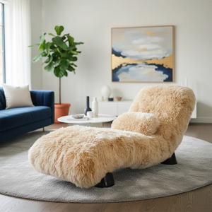 <span class=keywords><strong>Fauteuil</strong></span> <span class=keywords><strong>de</strong></span> salon <span class=keywords><strong>en</strong></span> tissu doux <span class=keywords><strong>en</strong></span> <span class=keywords><strong>peau</strong></span> <span class=keywords><strong>de</strong></span> <span class=keywords><strong>mouton</strong></span> <span class=keywords><strong>de</strong></span> luxe, <span class=keywords><strong>fauteuil</strong></span> d'appoint élégant pour le salon, la chambre à coucher, l'hôtel - Product Image 1