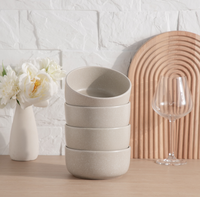 Service de table émaillé en porcelaine mate mouchetée, écologique et réutilisable, 16 pièces, assiettes, bols et tasses modernes pour 4 personnes, pour la maison