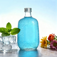 Bouteilles de boisson en verre de conception unique capacités 100ml-500ml forme de cylindre de bouchon à vis pour l'impression d'écran libre d'utilisation de diffuseur