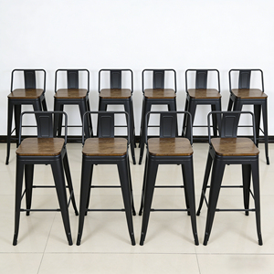 <span class=keywords><strong>Taburete</strong></span> <span class=keywords><strong>de</strong></span> Bar Metálico Industrial Resistente, Capacidad <span class=keywords><strong>de</strong></span> Carga <span class=keywords><strong>de</strong></span> 150 kg, para Hogar, Bar y Uso Comercial en Hoteles, Asiento Decorativo y Funcional - Product Image 1