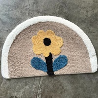 Tapis en microfibre épaissi de qualité supérieure, motif étoile, avec dos antidérapant, lavable, ultra doux, pour la salle de bain et la décoration du salon