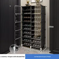 Range-chaussures transparent empilable anti-poussière pour l'entrée de la maison, présentoir à baskets, faible MOQ 2