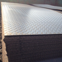 Tôle d'acier à carreaux laminée à chaud ASTM A36 SS400 JIS G3101, motif goutte d'eau, en acier au carbone, surface noire HR