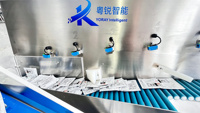 Machine de tri, de comptage et d'alignement de sachets à trois/quatre soudures latérales, avec remplissage, en acier inoxydable 304, pour l'emballage alimentaire
