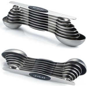 <span class=keywords><strong>Amazon</strong></span> Hot sale Measuring Tool Set Of 6pcs Stackable Stainless Steel Magnetic Measuring Spoon with lever - Product Image 5