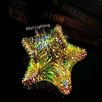 Moderne Edison Art LED veilleuse 3D feux d'artifice E27 vis coloré éblouissant chambre usine en gros plug-in batterie créative