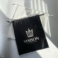 Sacs à poussière en satin de soie imprimés sur mesure avec cordon de serrage pour sacs à main en tissu, sous-vêtements, casquettes, chaussures, sèche-cheveux, emballages de luxe, sacs cadeaux