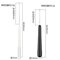9pcs Aiguilles à crochet en plastique durables Outil de tressage de perruque pour cheveux Dreadlock Accessoires pour salons de beauté