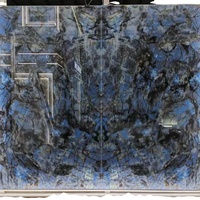 Dalles de verre imprimées en 3D en granit bleu Labrador Nano verre pleine masse Pierre artificielle pour plan de vanité et mur de salle de bain