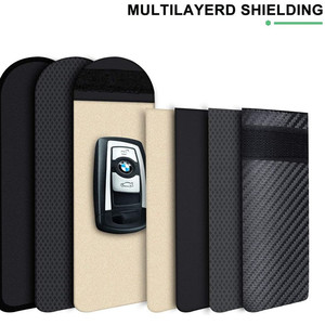 Hot Sale 2026 Nouvelle Pochette de Protection pour Clé de Voiture en Fibre de Carbone <span class=keywords><strong>Anti</strong></span>-Vol Blocage de Signal RFID Étui pour Télécommande de Clé - Product Image 3