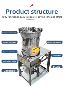 Picadora de Verduras Eléctrica de Acero Inoxidable JSC, Rebanadora de Chile, Máquina Trituradora, Potencia de 2.2kW, Procesamiento de Alimentos Comercial 1 - Product Image 4