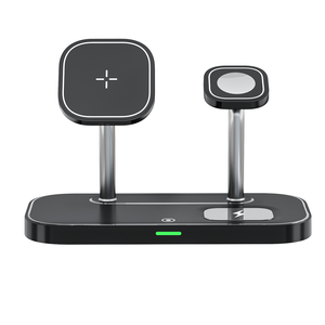 ที่ชาร์จไร้สายระบบแม่เหล็กเร็ว15W แบบ3-in-1ที่ไม่ซ้ำใคร2024พีซีอุปกรณ์อัพเกรดโคมไฟแท่นชาร์จสำหรับหูฟัง <span class=keywords><strong>iPhone</strong></span> สำหรับ airp - Product Image 3