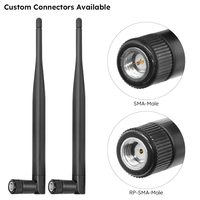 Antenne WiFi double bande 2.4G 5.8G à gain élevé 4.6dBi SMA Mâle pour routeur passerelle, antenne fouet extérieure longue portée