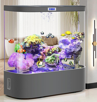 Décoration d'intérieur LED acrylique ovale colonne ronde aquarium aquarium