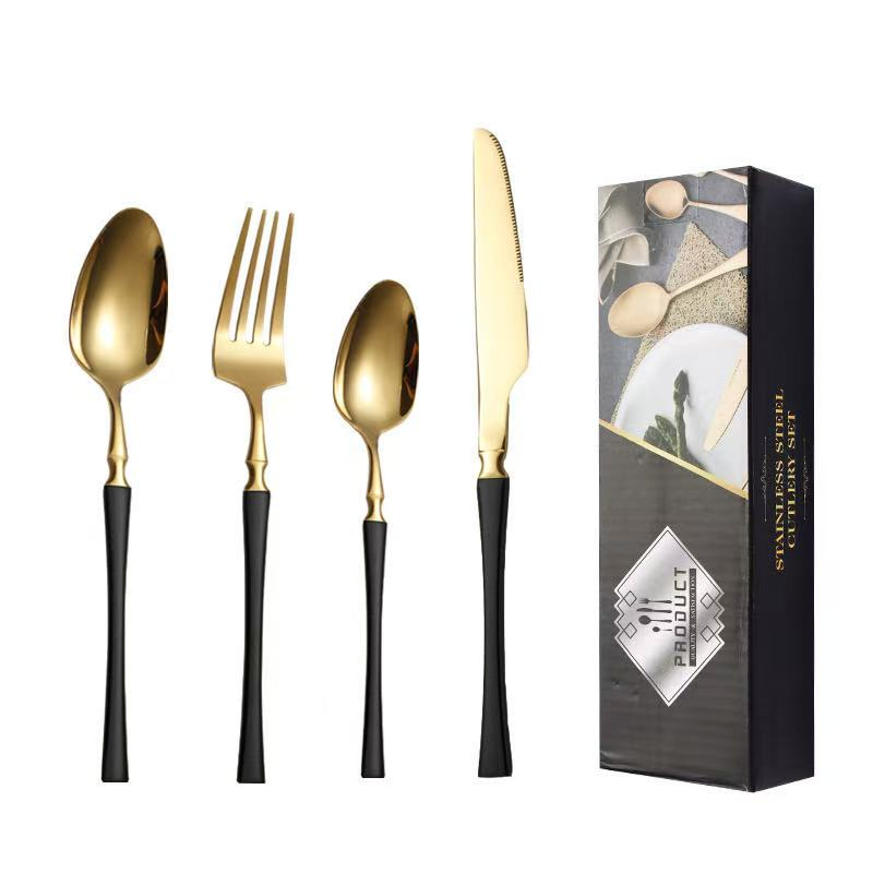 slender-waist 24-piece set in gold/spray paint