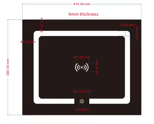Đèn LED sạc không dây Qi tích hợp loa USB với bảng điều khiển cảm ứng, tiện dụng để sử dụng trên bàn, dành cho điện thoại thông minh. Sản phẩm bao gồm cuộn cảm và dây quấn. - Product Image 2