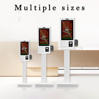 Soporte de terminal POS de 21,5 pulgadas, soporte de suelo/montaje en pared | Kiosco de pago y pedidos de autoservicio estilo KFC/McDonald para restaurantes