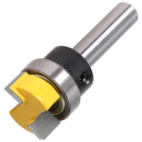 Fresa de carburo de 8 mm con vástago para carpintería, para copiar y recortar patrones en madera, con rodamiento, herramientas de corte CNC
