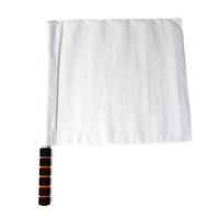 Arbitre Drapeau En Acier Inoxydable Commande Main Drapeau Rouge Signal Drapeau Éponge Poignée Performance Linesman Drapeau pour Football Football