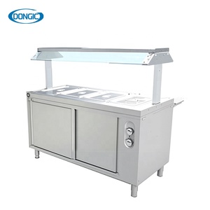 Mostrador de alimentos eléctrico de acero inoxidable para cocina comercial con tapa de vidrio para servir alimentos calientes de una fuente de energía eléctrica - Product Image 4