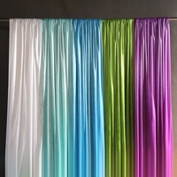 Vente directe d'usine, tissu en polyester soyeux de 140 m en rouleau, drapé brillant pour tente, décoration de fête, banquet, toile de fond - Lot en stock