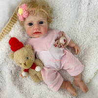 Petite poupée reborn en silicone de 30 cm (12 pouces) avec cheveux artificiels racineux à la main, compagnon idéal pour les tout-petits