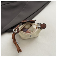Mini sac à dumplings Longchamp Ultra Mini, porte-monnaie créatif color block, rangement pour rouge à lèvres, écouteurs, petit porte-clés