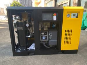 <span class=keywords><strong>Compresseur</strong></span> d'air à vis rotatif industriel PM avec sécheur d'air à inverseur 30HP/22KW 10Bar 100CFM pour sablage électrique rotatif - Product Image 3